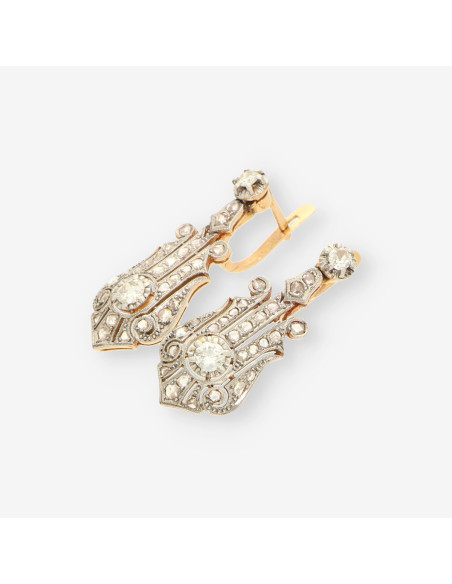 Pendientes Vintage oro y brillantes