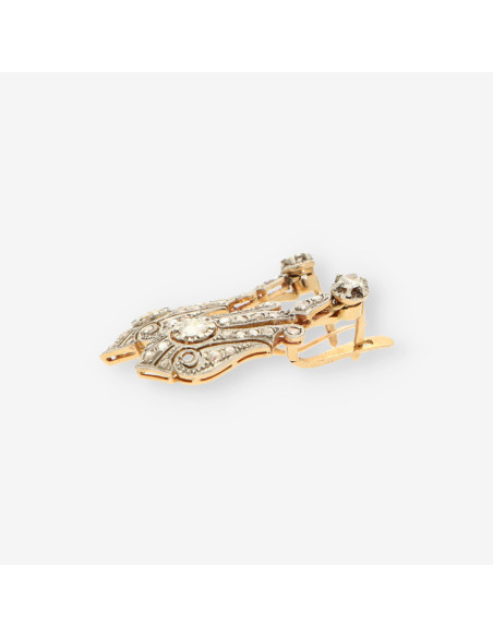 Pendientes Vintage oro y brillantes