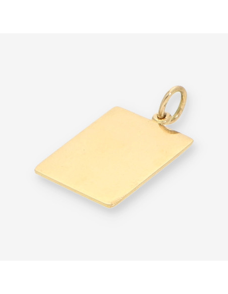 Colgante placa oro