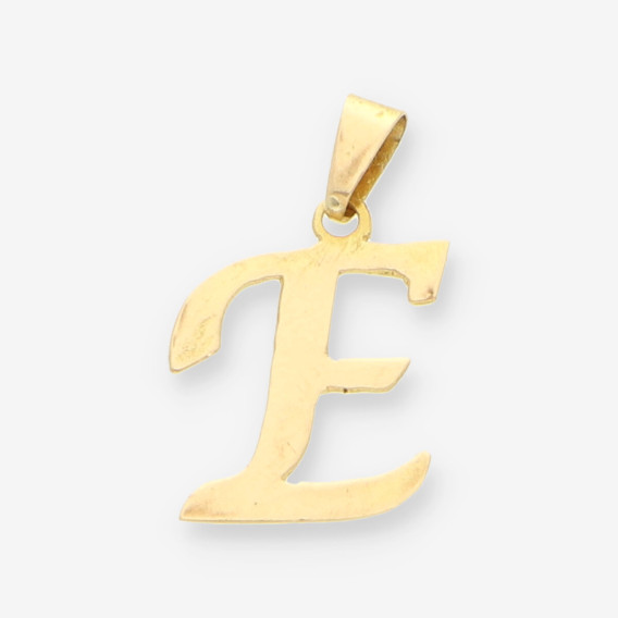 Colgante letra E oro