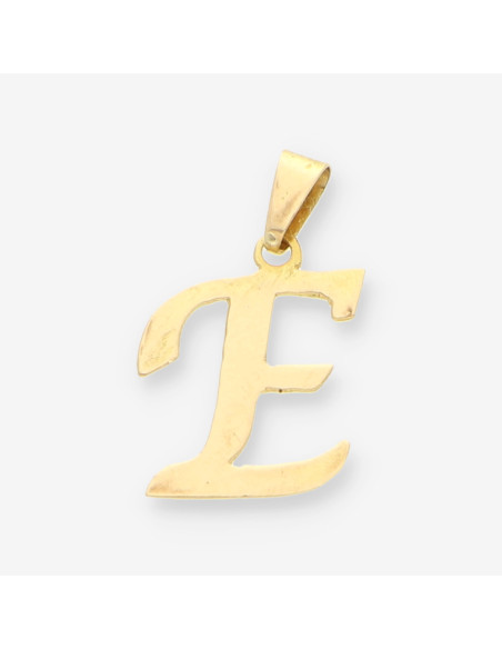 Colgante letra E oro