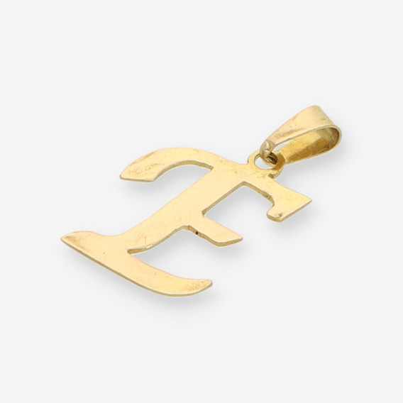 Colgante letra E oro