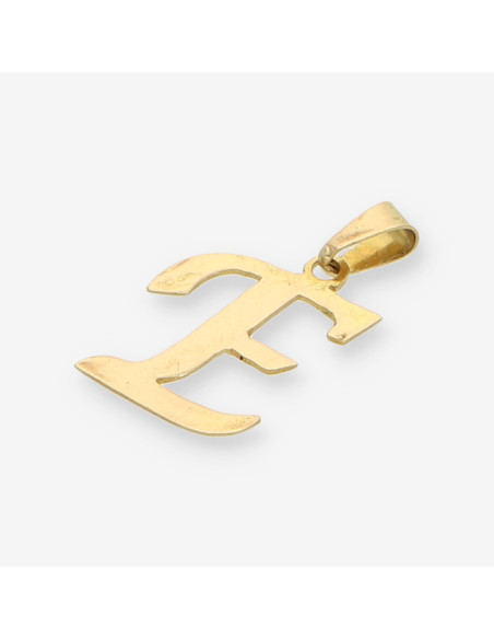 Colgante letra E oro