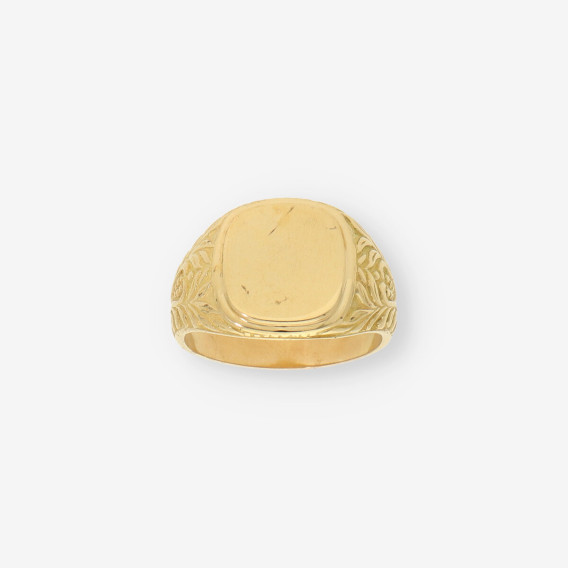 Anillo sello oro caballero
