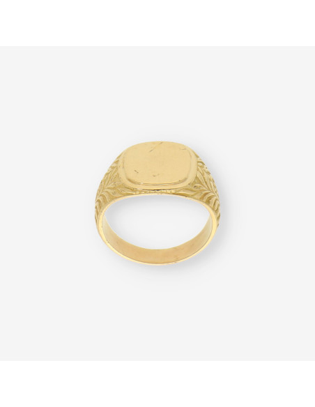 Anillo sello oro caballero