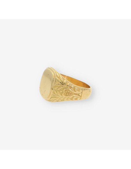 Anillo sello oro caballero