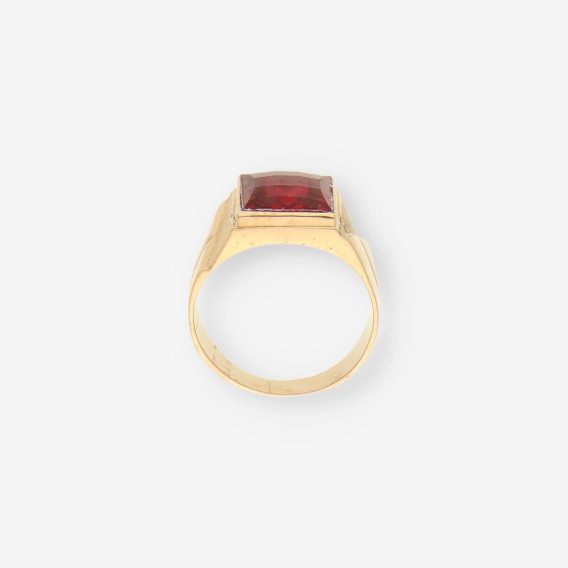 Anillo oro p. roja