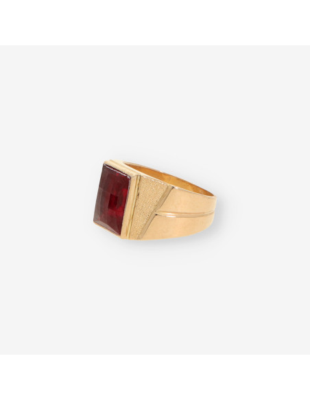 Anillo oro p. roja