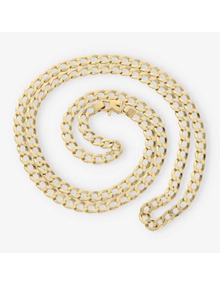 Cadena barbada 68.5cm en oro 18kt