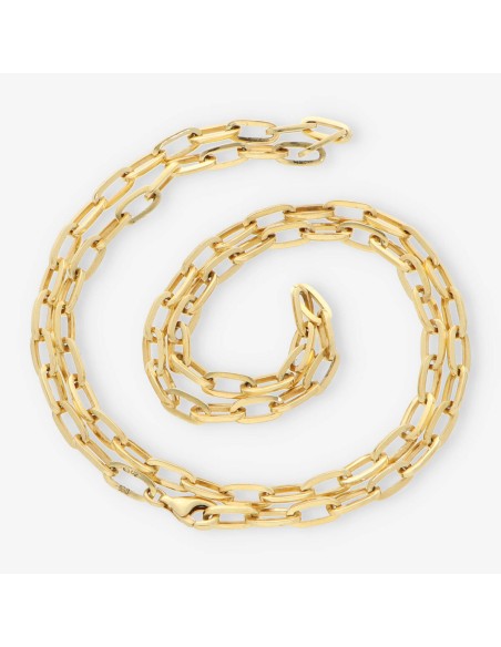 Cadena forzada eslabones largos en oro 18kt 64.5cm