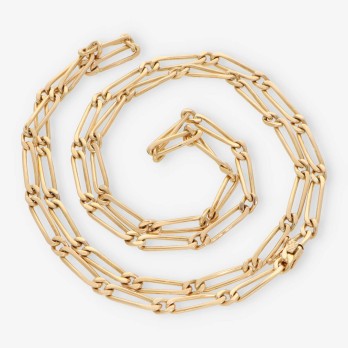 Cadena alterna 80cm 1x1 en oro 18kt 2