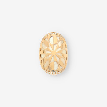 Anillo BULGARI oro rosa y bri INTARSIO