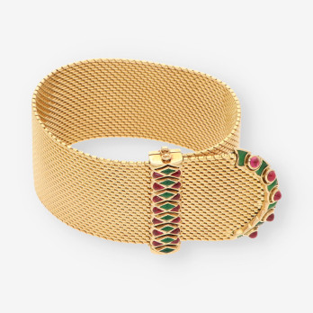 Pulsera Vintage tipo cinturÃ³n oro 