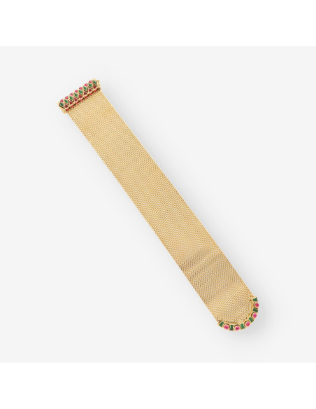 Pulsera Vintage tipo cinturÃ³n oro 