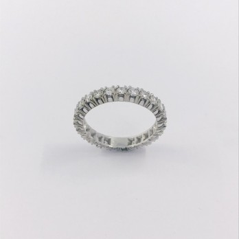 Alianza en oro blanco 18kt con brillantes