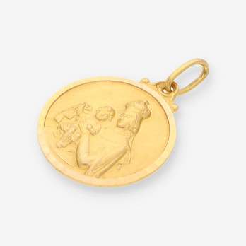 Medalla escapulario oro 2