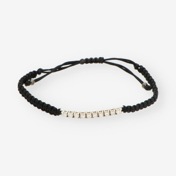 Pulsera macrame oro bl./br Aprox 0.50Qt