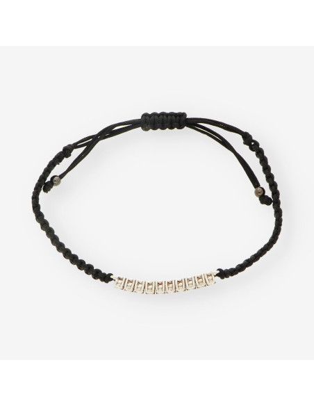 Pulsera macrame oro bl./br Aprox 0.50Qt