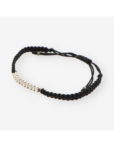 Pulsera macrame oro bl./br Aprox 0.50Qt