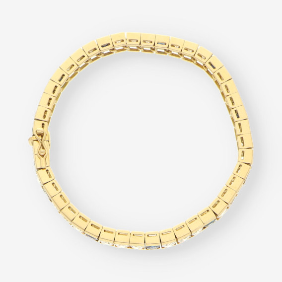 Pulsera riviere oro zafiro y brillantes