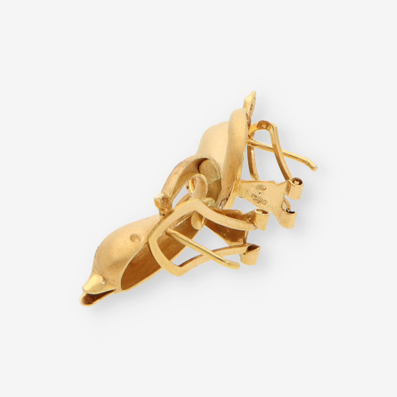 Pendientes delfines oro
