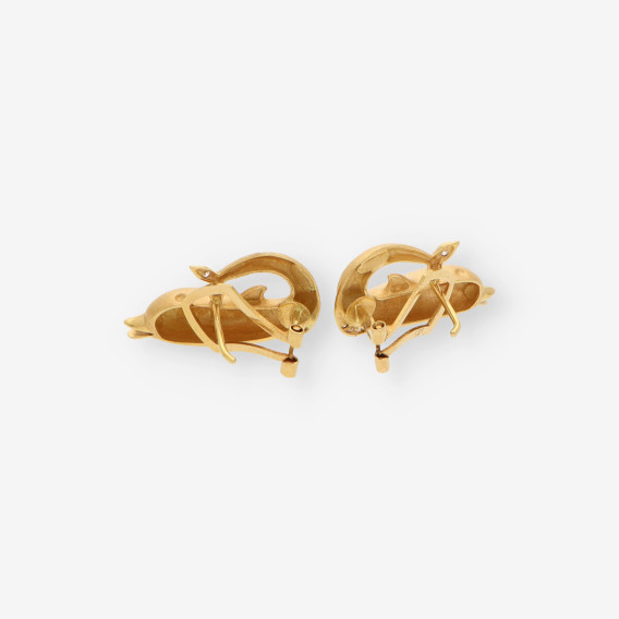 Pendientes delfines oro