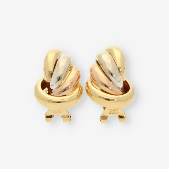 Pendientes oro blanco, amarillo y rosa