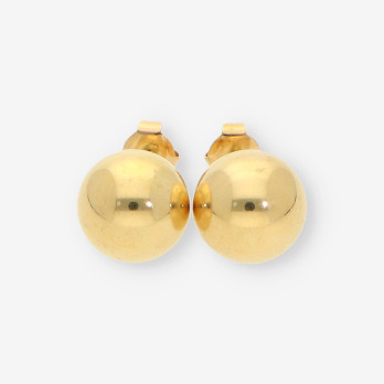 Pendientes bola oro