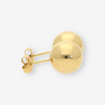 Pendientes bola oro 2