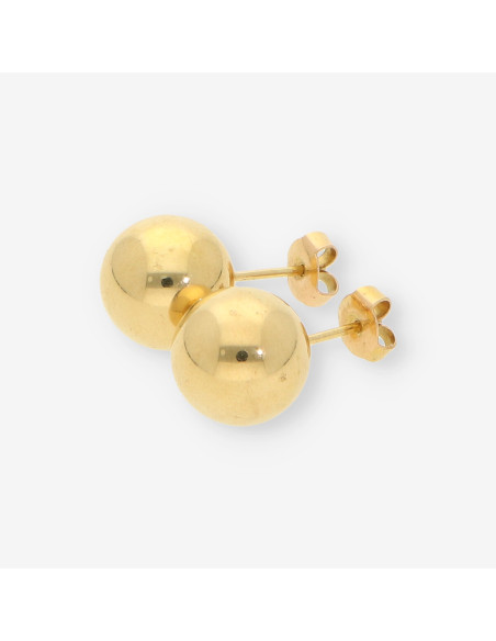 Pendientes bola oro