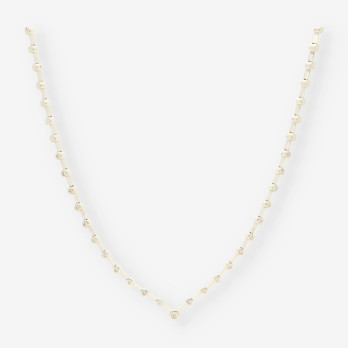 Gargantilla oro blanco y brillantes