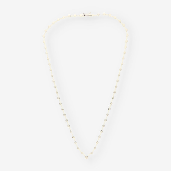 Gargantilla oro blanco y brillantes