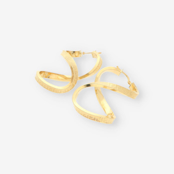 Pendientes aro tipo 8 oro 2