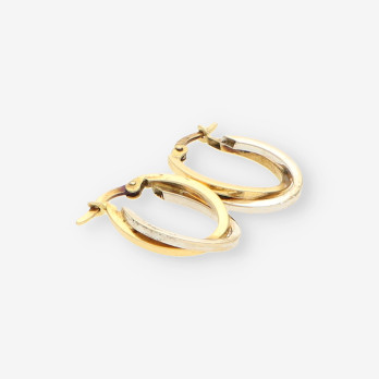 Pendientes oro bl y oro amarillo 2
