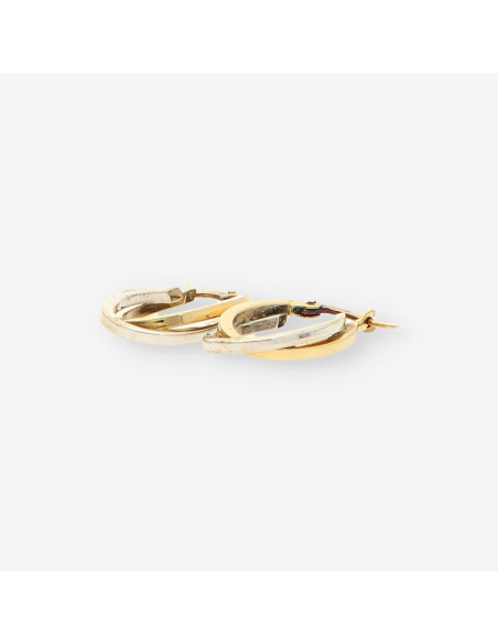 Pendientes oro bl y oro amarillo
