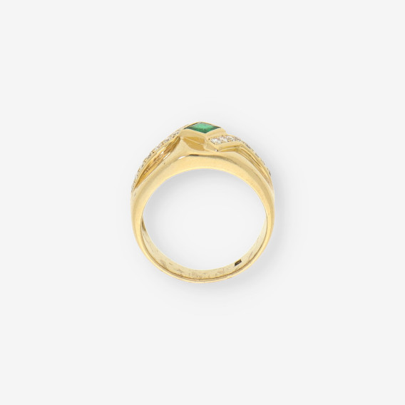 Anillo zafiro oro y brillantes