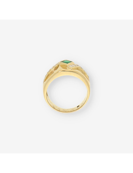 Anillo zafiro oro y brillantes