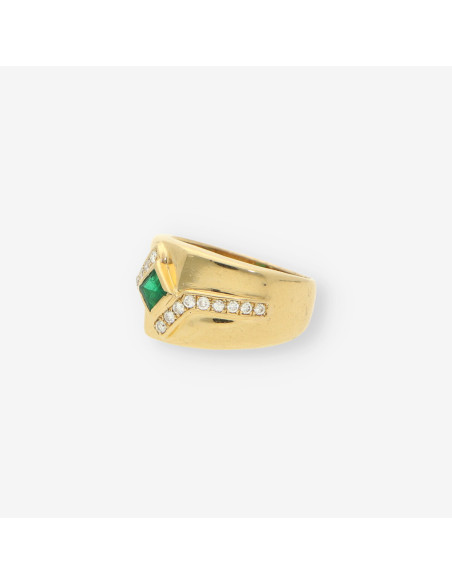 Anillo zafiro oro y brillantes
