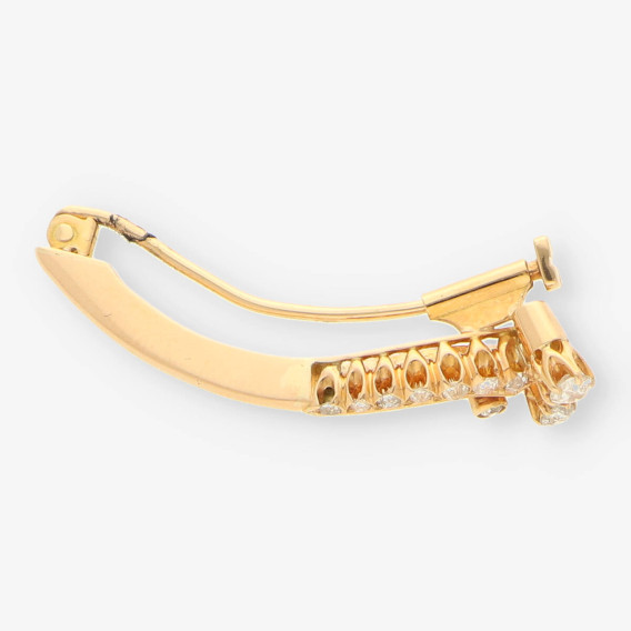 Aguja oro Vintage diamantes