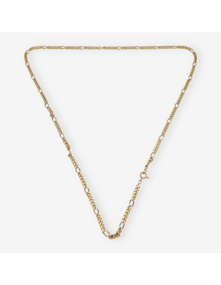 Cadena barbada alterna 5x1 68.5cm en oro 18kt