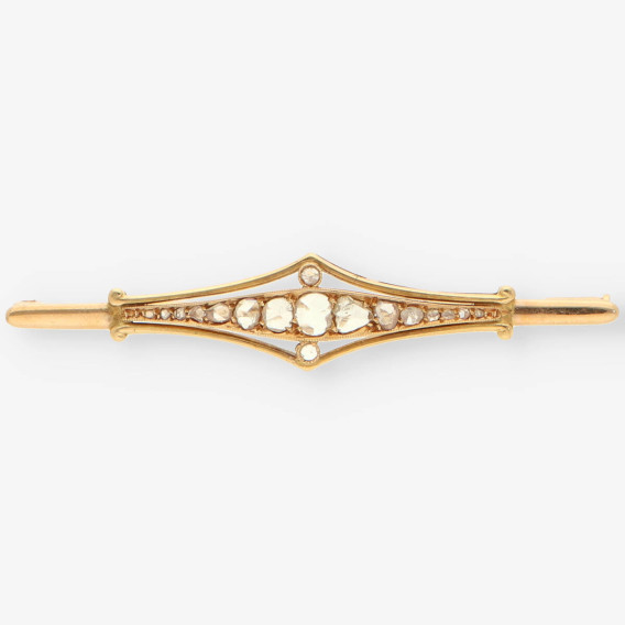 Aguja oro y diamante