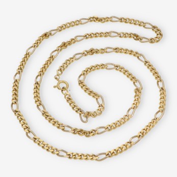 Cadena barbada alterna 5x1 68.5cm en oro 18kt 2