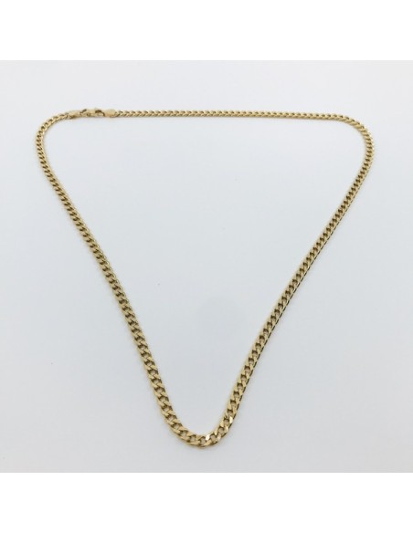 Cadena barbada en oro 18kt