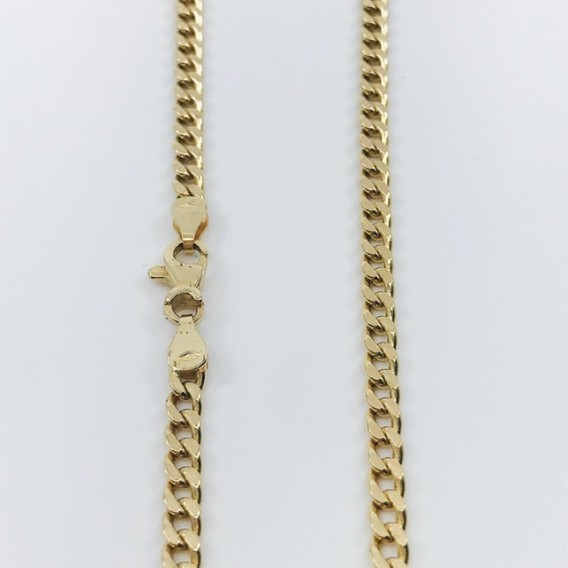 Cadena barbada en oro 18kt