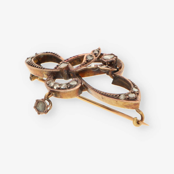 Broche Vintage oro y diamantes