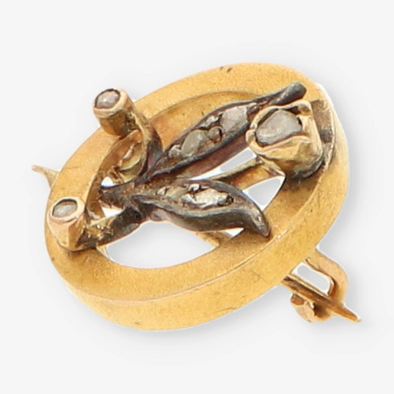 Broche vintage oro y diamantes