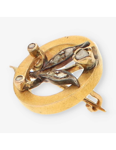 Broche vintage oro y diamantes