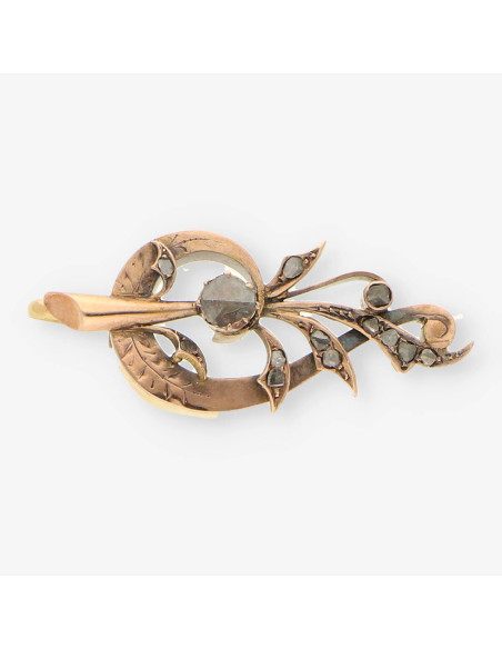 Colgante vintage oro y diamantes