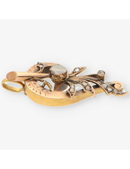 Colgante vintage oro y diamantes