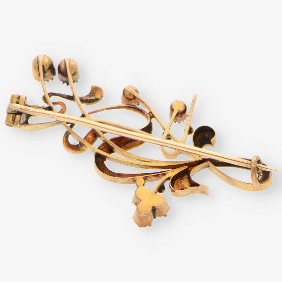 Broche vintage oro y diamantes